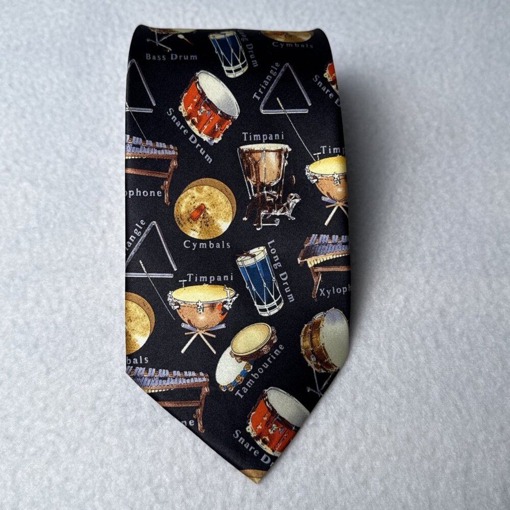 Museum Artifacts All Silk Retro‎ Series PERCUSSION Pointed Men's Tie 59 X 4